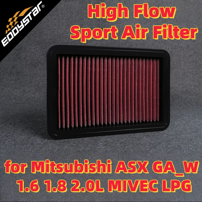 

Спортивный воздушный фильтр с высоким расходом для Mitsubishi ASX GA_W 1,6 1,8 2,0 л MIVEC LPG 2009-2023, моющиеся гоночные впускные фильтры