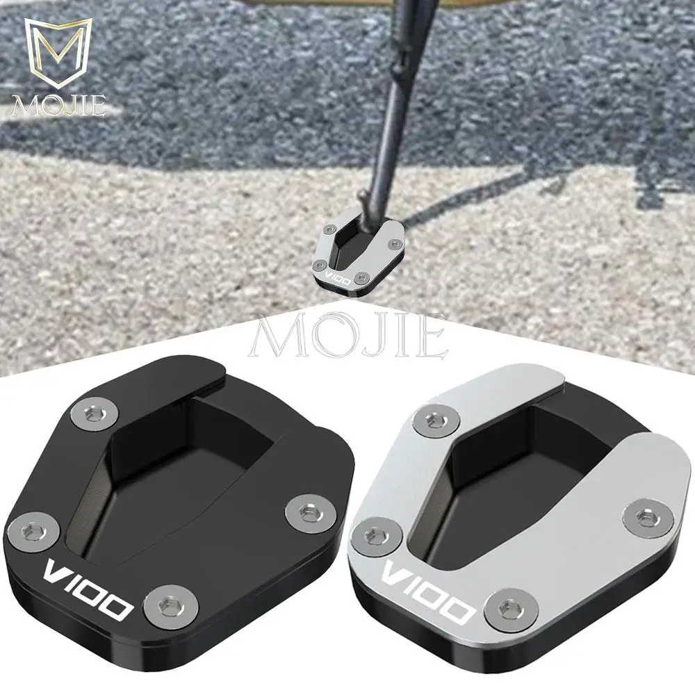 

For Moto Guzzi V100 MANDELLO V100 Mandello S 2023 2024 Motorcycle Kickstand Foot Side Stand Enlarge Foot Pads Support Plate Part