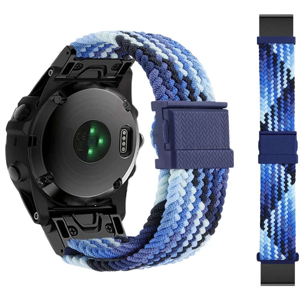 26mm 22mm Nylon Watch Band For Garmin Fenix 7 7X Fenix 6X Pro 6 5X 5 5XPlus/MK1 MK2i /935 945 Hook and Loop Quick Release Strap