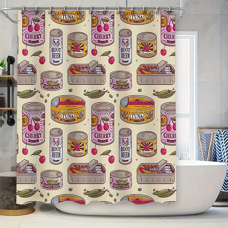 

Floral Shower Curtain Botanical Leaf Pattern Waterproof Bathroom Decor Vintage Farmhouse Style Nature Themed Fabric Backdrop