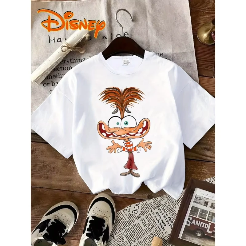 

Disney Series Pattern Inside Out Printed Round Neck Women's Short Sleeve T-Shirt Casual Fashion Ideal for Everyday Wear T-Shirt