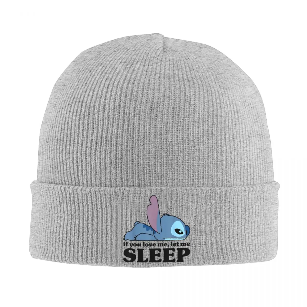 Lilo & Stitch Sleepy Stitch Knit Hat Beanies Autumn Winter Hat Warm Unisex Color Cute Cartoon Cap Men Women Gifts