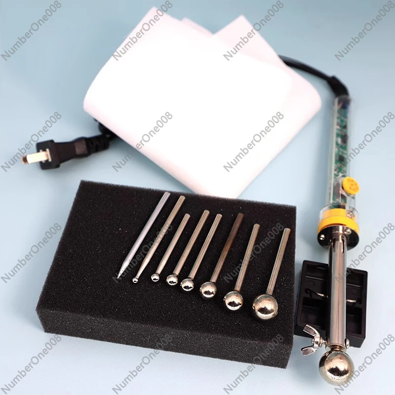 

DIY Fabric Flower Making Tools Set 220V 200-450℃ Adjustable Temperature Soldering Iron 8 Pieces Stainless Steel Tips