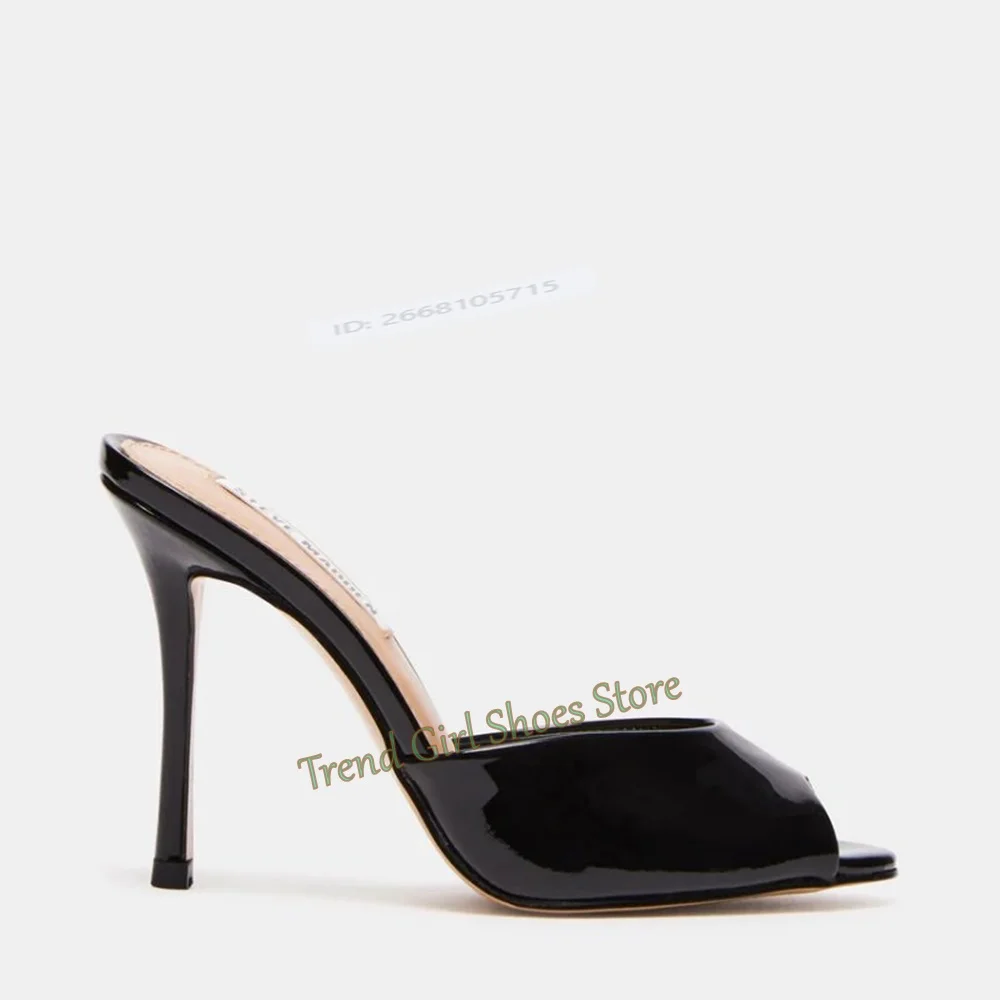 

Minimalist Split Toe Stiletto Sandals Mules Open Toe High Heeled Sandals Solid Summer Round Toe Slip On Women Shoes New Style