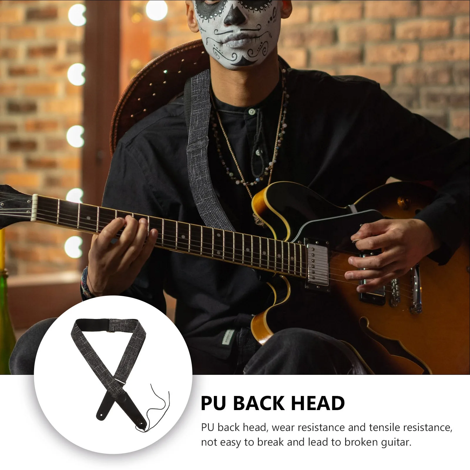 

Guitar Strap Replacement Premium Simple Neck Stylish Practical Sling Pure Color