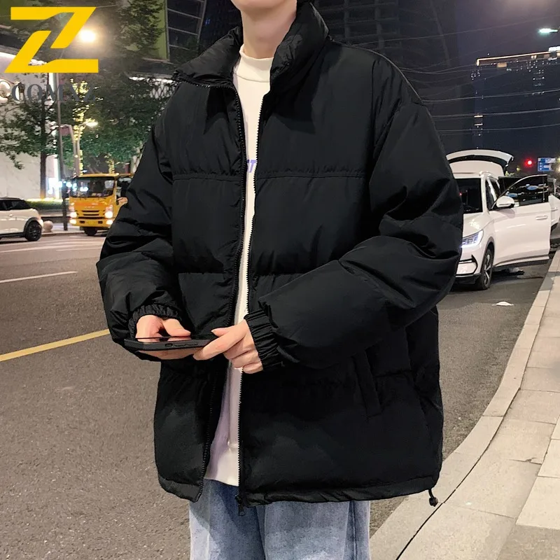 COMXZ Windproof Parker Coat Light Luxury Stand Collar Handsome Snow Hiking Padded Jacket 2025 Ski Thickened Men's Puffer Jacket