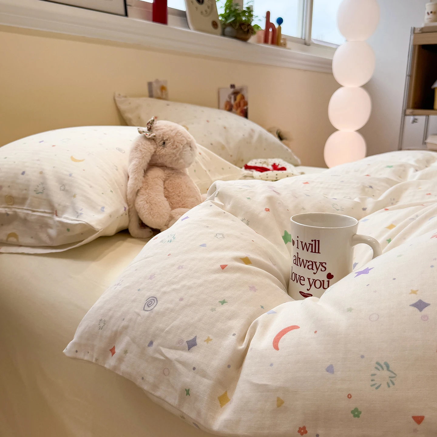 

Мягкий комплект постельного белья из чистого хлопка, двухслойный, из четырех предметов, 18 м, приятный для кожи, комфортный, для дома, для правильной осанки