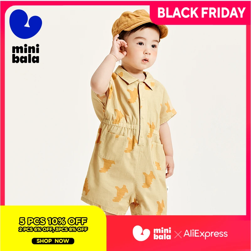 

Mini Bala Crawling Suits Unisex Baby Cute Crawling Suits for 2024 Summer New