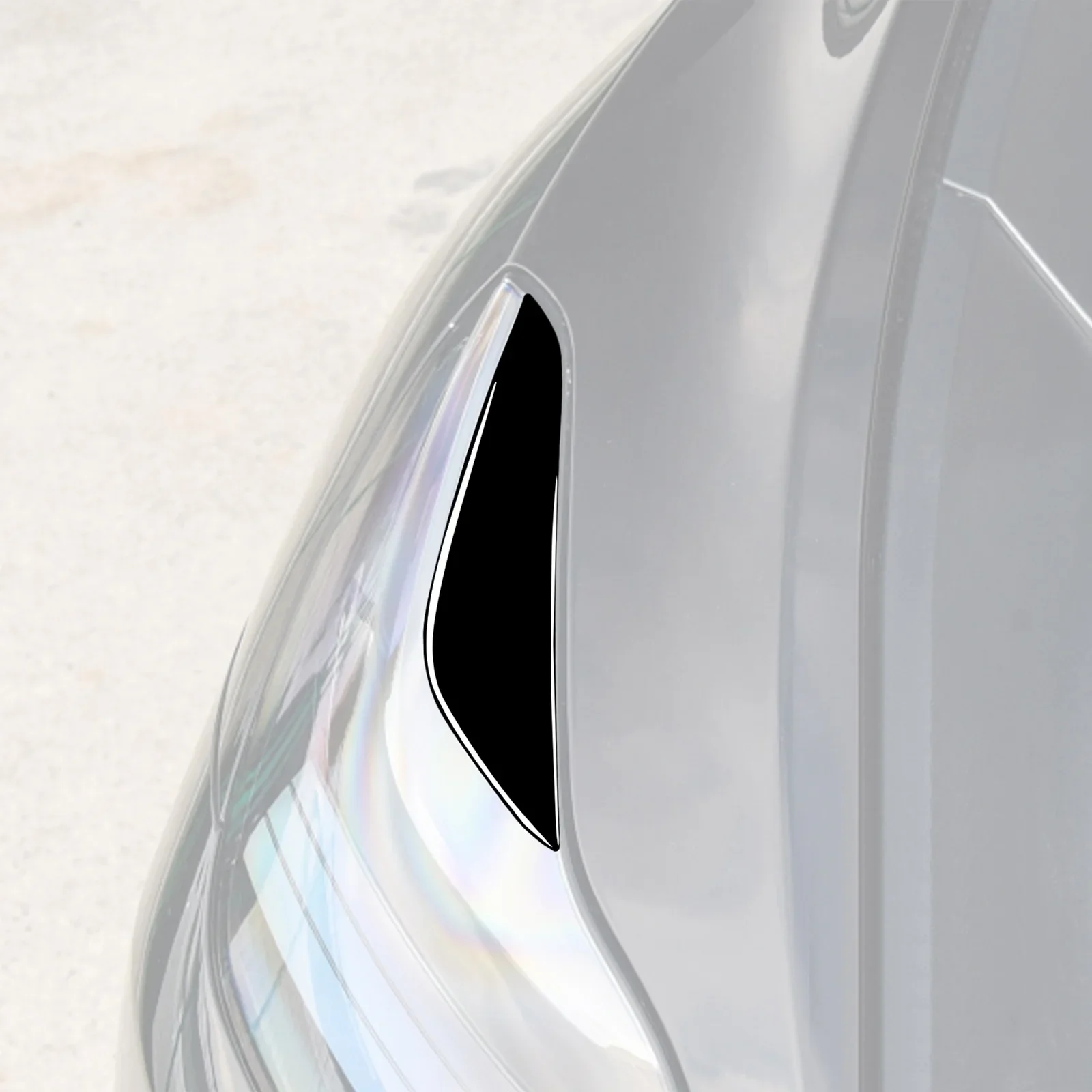 2 Pcs Gloss Piano Black Car Front Headlight Eyelid Eyebrow Cover Molding Trim For Tesla Model 3 Y 2017 2018 2019 2020 2021 2022