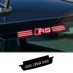 PVC Car Stickers High Mounted Stop Lamp Brake Lights Decals For Audi A3 A4 A6 Sport Sline RS Quattro Logo Warning Light Strips