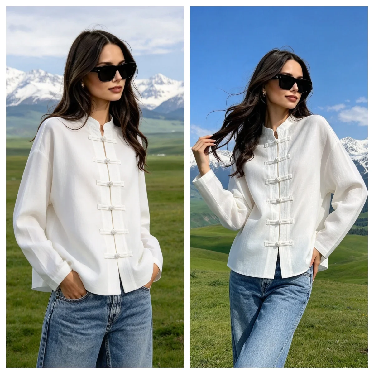 Guobioziy Guobioziy Women's Long-Sleeve Linen Chinese Knot Shirt 2026 Spring-Autumn Series European-Style Casual Trendy Daily Classic wear - Aliexpress Deal