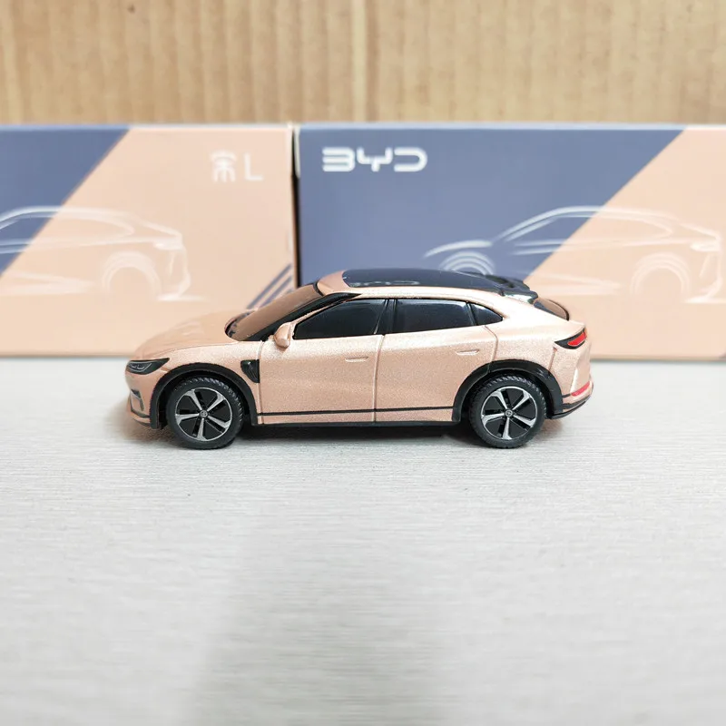 1/64 BYD Dolphin MINI Song L Yuan Alloy Car Model Diecasts Metal New Energy Vehicles Model Simulation Miniature Scale Kids Gifts