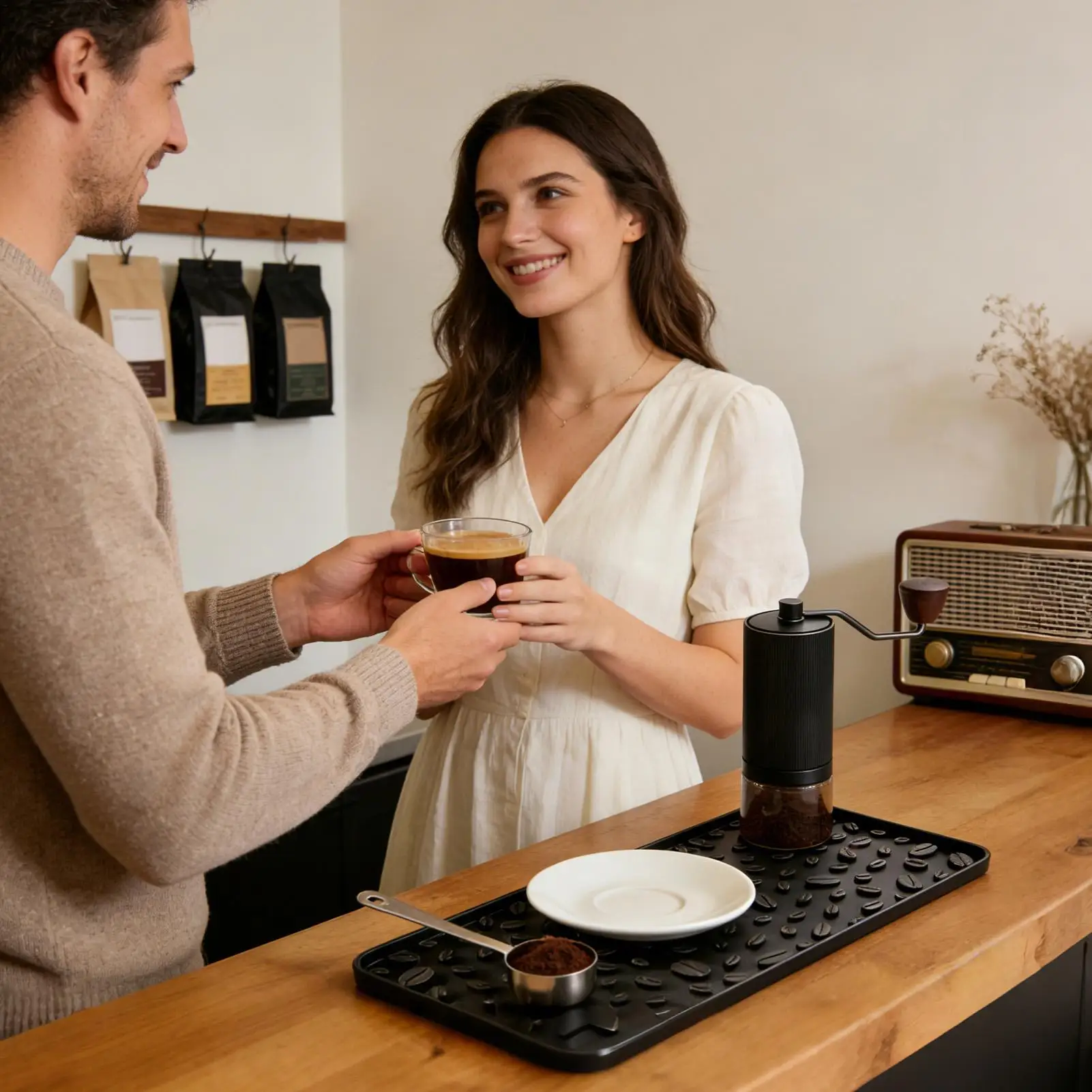 

Coffee Pot Mat Anti-slip Heat Insulation Pad 16x8in Coffee Bar Mats For Countertop For Dish Drying Plate Table Bar Kitchen