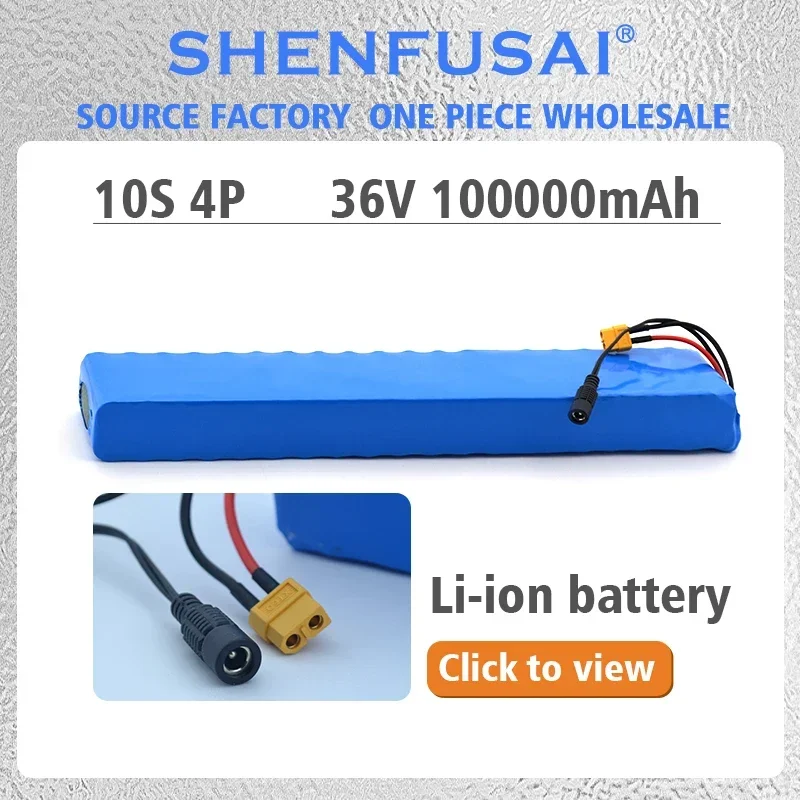 

2024 10s4p, 18650 36V lithium-ion battery pack, 800W, 100Ah, built-in BMS, suitable for electric vehicles, bicycles