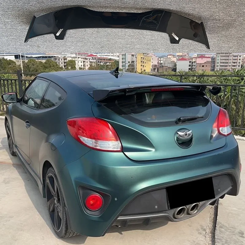 Suitable for 11-18 Hyundai Veloster Rear Wing Modification Hatchback Feisi Special Punch-Free Car Fixed Wind Wing