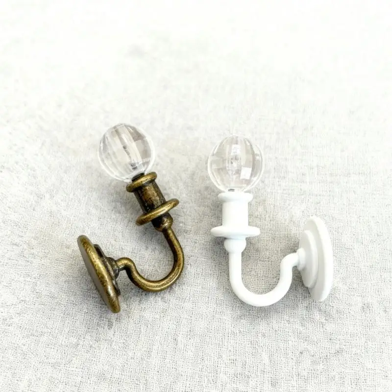 1Pcs Puppe Möbel Spielzeug Miniatur Puppenhaus Legierung Simulation Decke Lampe Hängen Lampe Mini LED Beleuchtung Modell Hause Dekoration