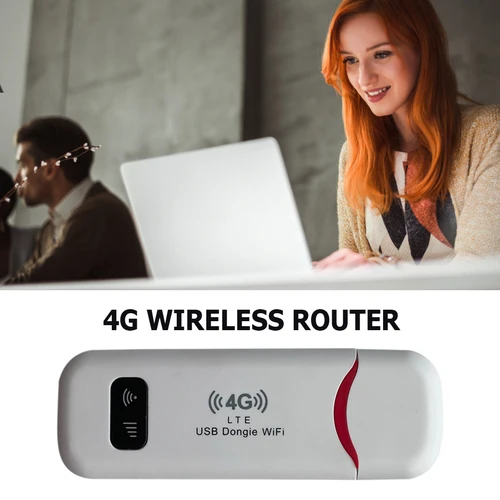Imagen 2 del producto Enrutador WiFi inalámbrico LTE, Tarjeta SIM 4G, módem USB portátil de 150Mbps, Dongle de punto de acceso de bolsillo, banda ancha móvil para el hogar y la Oficina