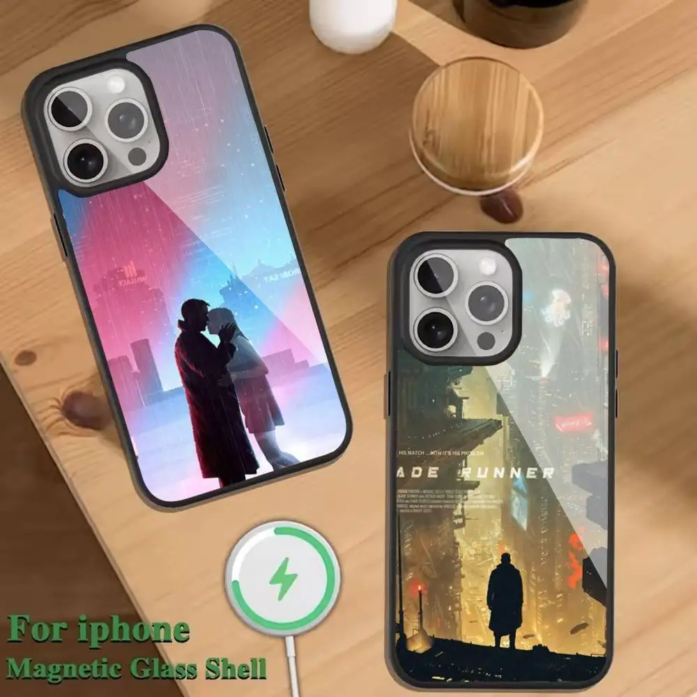 

B-Blade R-Runner 2049 Phone Case For Magnetic Wireless Charge Cover For iphone 16 15 14 13 12 11 Pro Max Plus Coque