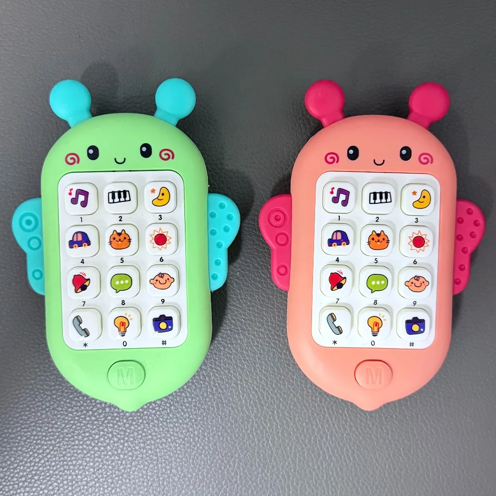 아기 음악 전화 장난감 소리 전화기 수면 장난감 치발기 포함 시뮬레이션 전화기 조기 교육 이야기 학습 장난감 어린이 선물