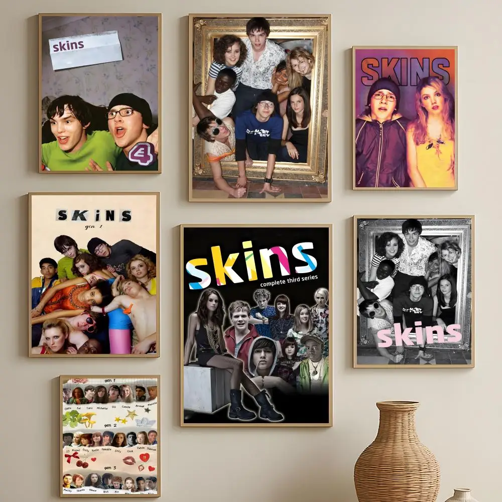 Teen Series Skins Poster HD Self-Adhesive Waterproof Wall Art Easy to Apply Multi-Scene Decor