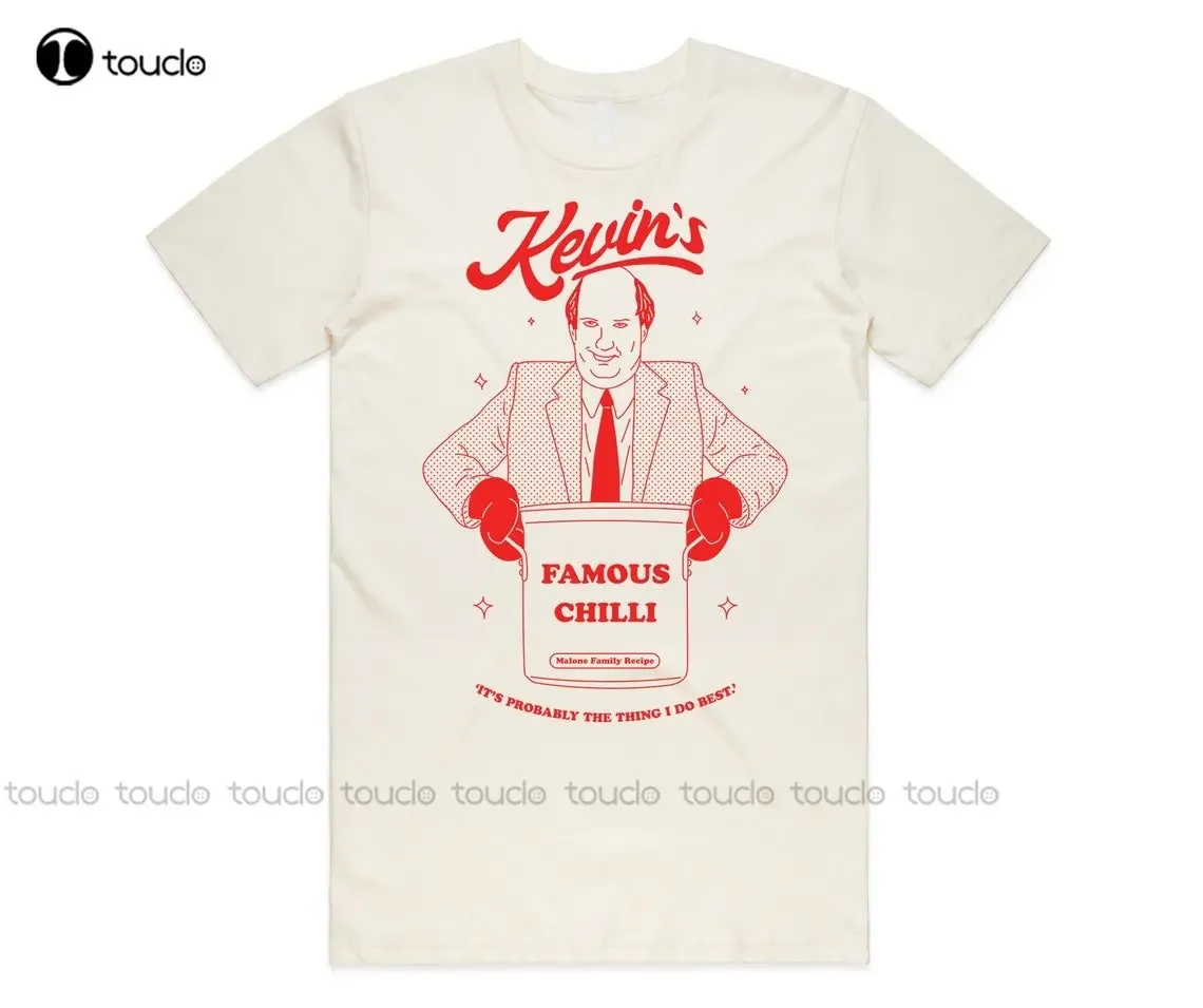 Kevin'S Famous Chilli T-Shirt Tee Top Funny The Us Office Malone Family Recipe Funny Art Streetwear Cartoon Tee Custom Gift