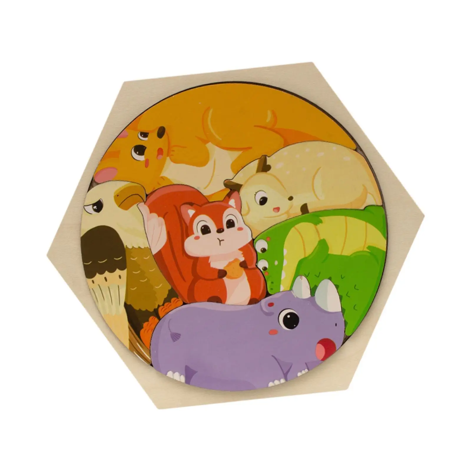 

Wooden Puzzle Games Educational Toy Animal Cartoon Patterns Education Learning Toys Animal Puzzles for Kids Boys and Girls