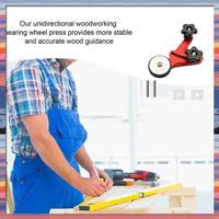 AFBC Table Saw Feeder Guides 1Pcs Multifunctional Bearing Roller Feeder Table Saw Bearing Roller Aluminium Alloy Router