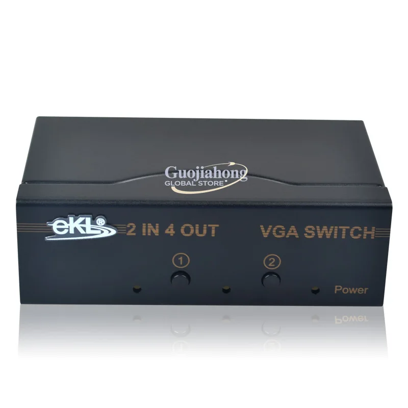 

eKL-214 250 МГц, инженерный VGA-коммутатор/распределитель с ручным управлением, 2 порта, 2 входа и 4 выхода