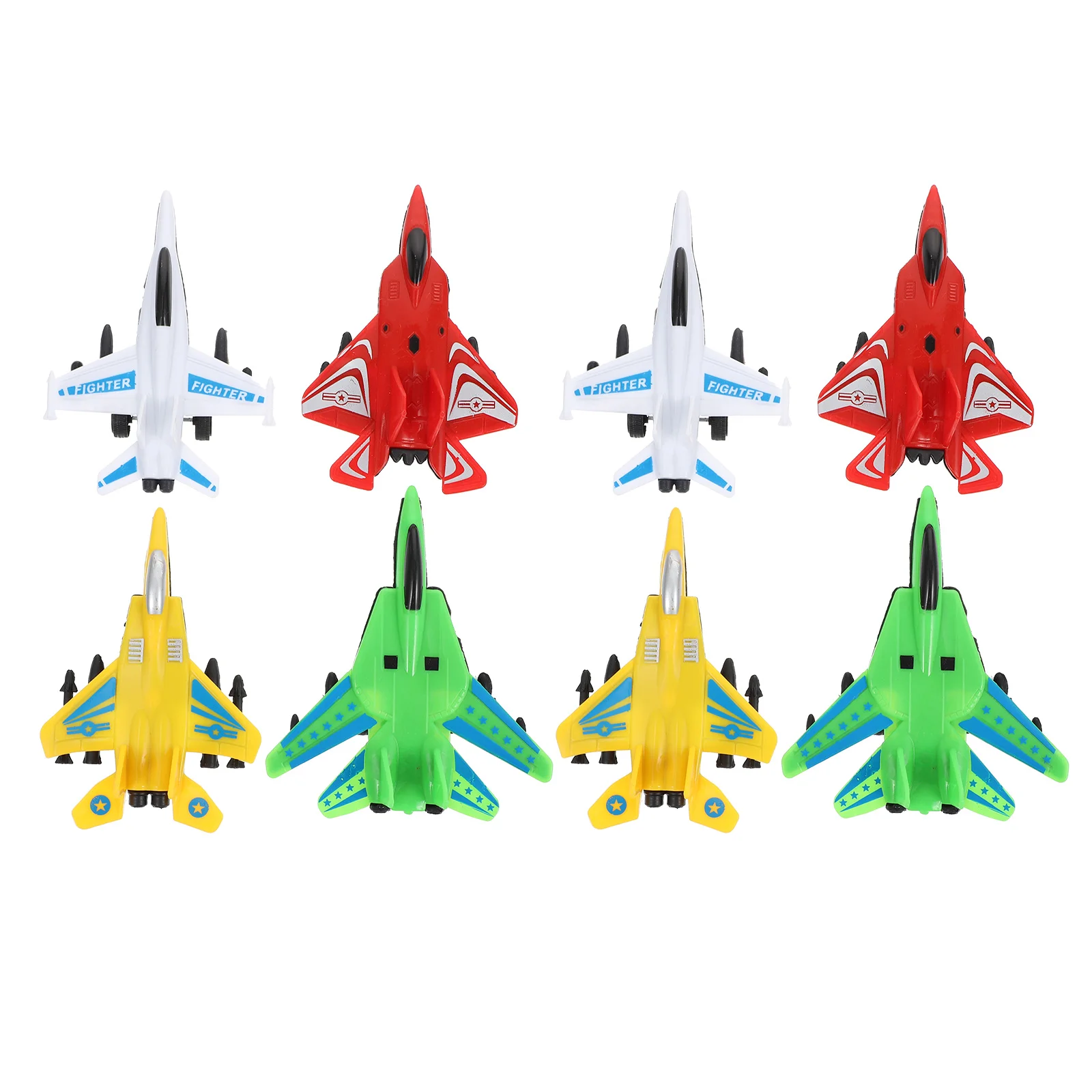 

8 Pcs Pull Back Plane Kids Toys Airplane Aircraft Cartoon Fighter Simulation Children Model Plastic Plaything Toddler