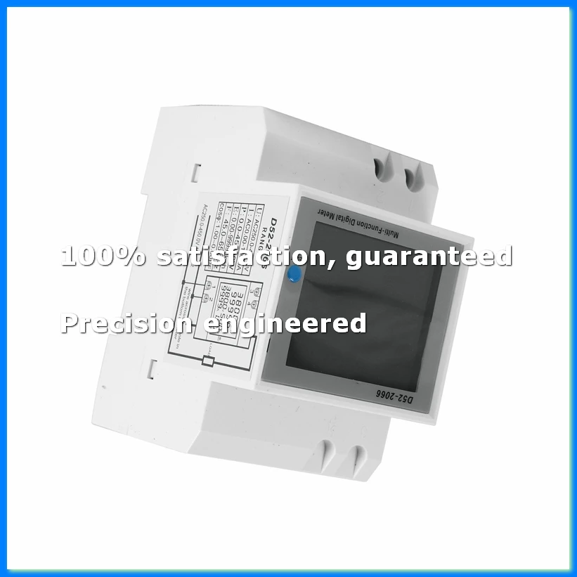 Din Rail AC Monitor 6IN1 250-450V 100A Voltage Current Power Factor Active KWH Electric Energy Frequency Meter VOLT AMP-A23R