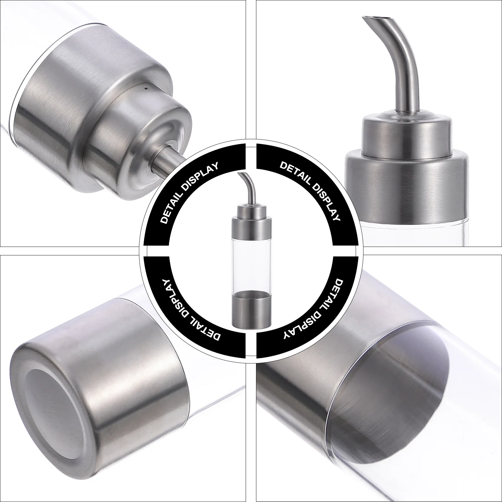 

Premium Oil Dispenser 300Ml Space Saving Soy Sauce Bottle for Kitchen Non Dripping Condiment Holder Vinegar Dispenser Seasoning