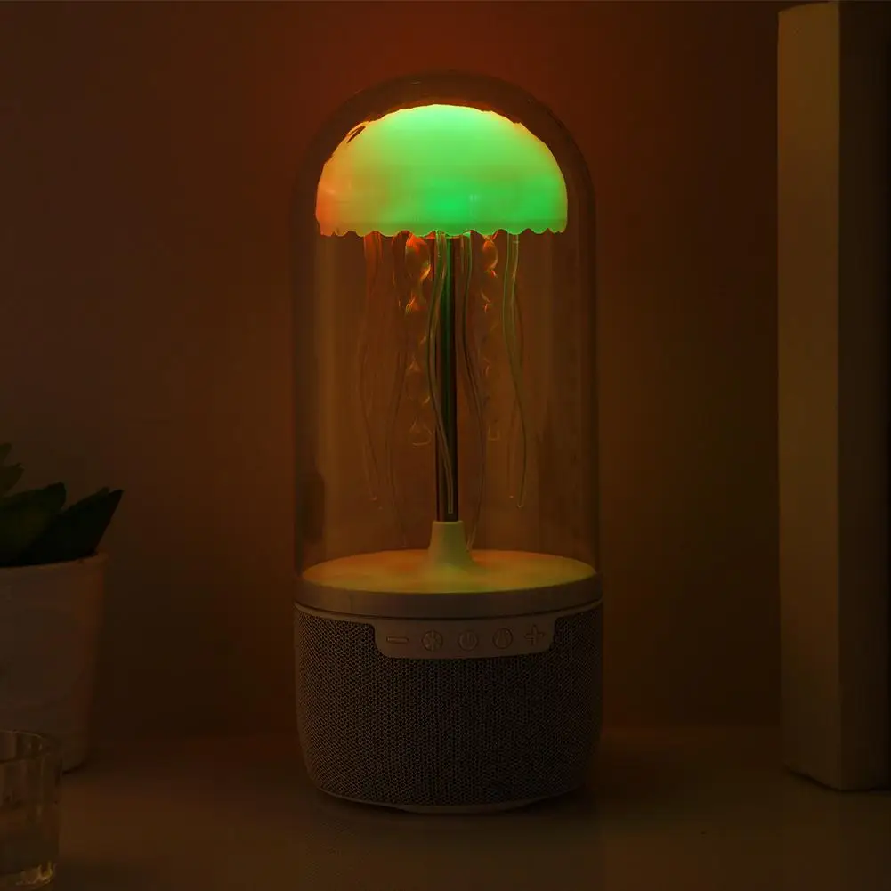 Jellyfish Bluetooth Speaker Lamp HiFi Stereo 3D Surround Subwoofer Floating Jellyfish Speaker Color Changing Home Decoration ﻿