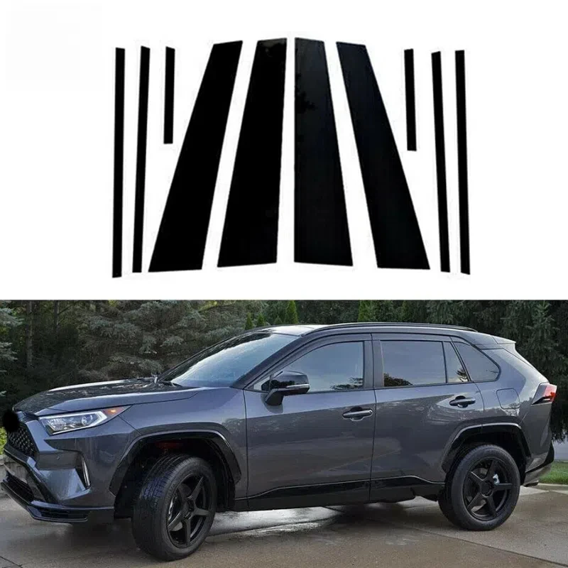 

10Pcs/Set for TOYOTA RAV4 XA50 2019 2020 2021 2022 2023 Door Window Pillar Posts Trim Molding Cover Kit Decorative Accessories