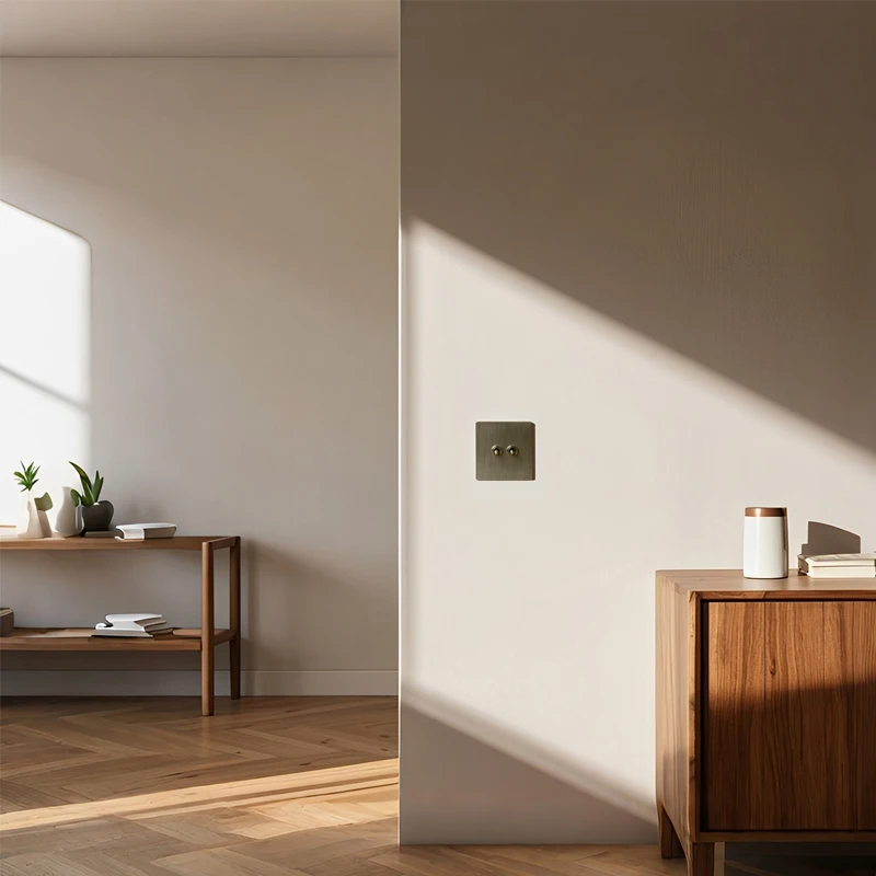 Avoir panneaux métalliques en Bronze brossé prise murale 220V bouton poussoir universel interrupteur à levier interrupteurs à bascule variateur lumière intérieure interrupteur mural interruptor lámpara prises électriqu