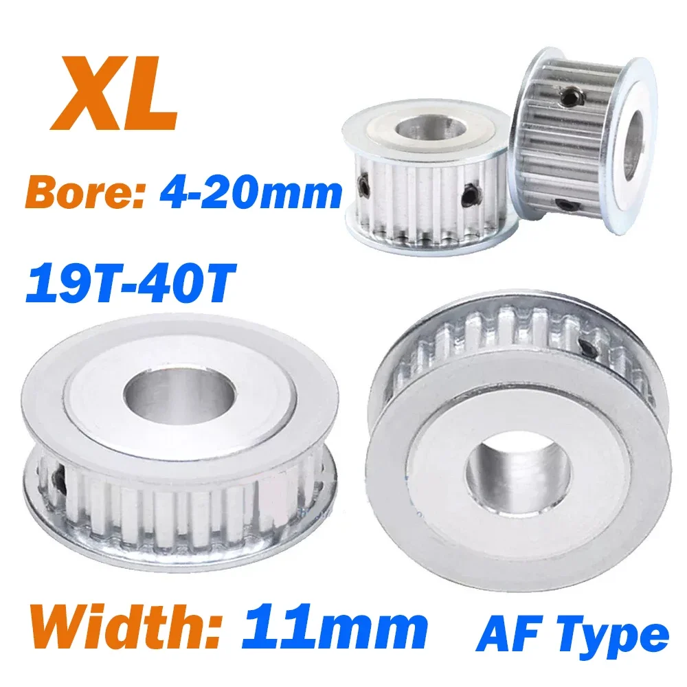 Leijiu 1pc Xl Timing Pulley Type Bore 4mm-20mm 19T 22T24T 25T 30T 32T35T 36T 40t Synchronous Wheels For 10mm Wide Timing Belt