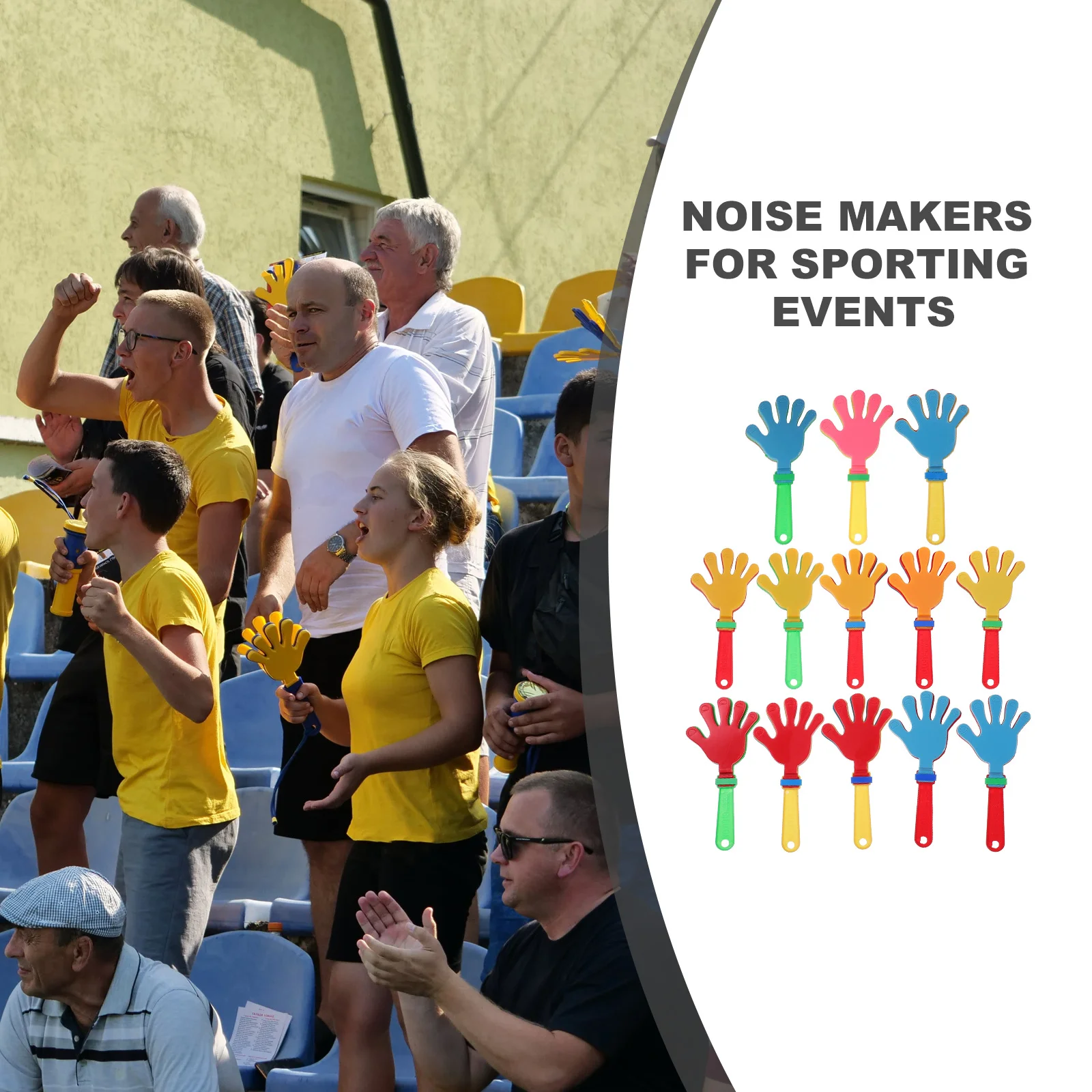 24 Peças de Clappers Portáteis Coloridos, Ideais para Concertos, Festivais e Entretenimento em Festas Infantis