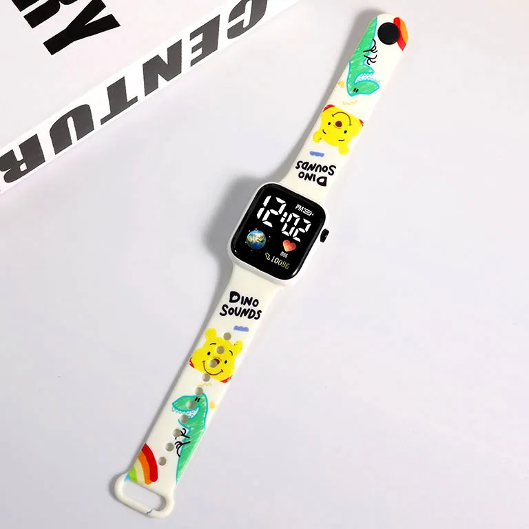 Anime Figures Disney Stitch Watches Children Wrist Strap Sports Intelligent wristwatch Waterproof Kids Toys Electronic Bracelet