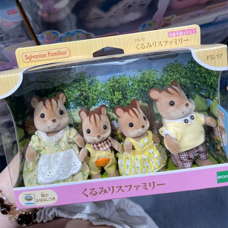 

2024 Hot Sylvanian Families Dolls Cuteternurines Anime Figures Walnut Squirrel Persian Cat Family Flora Rabbit Family Doll