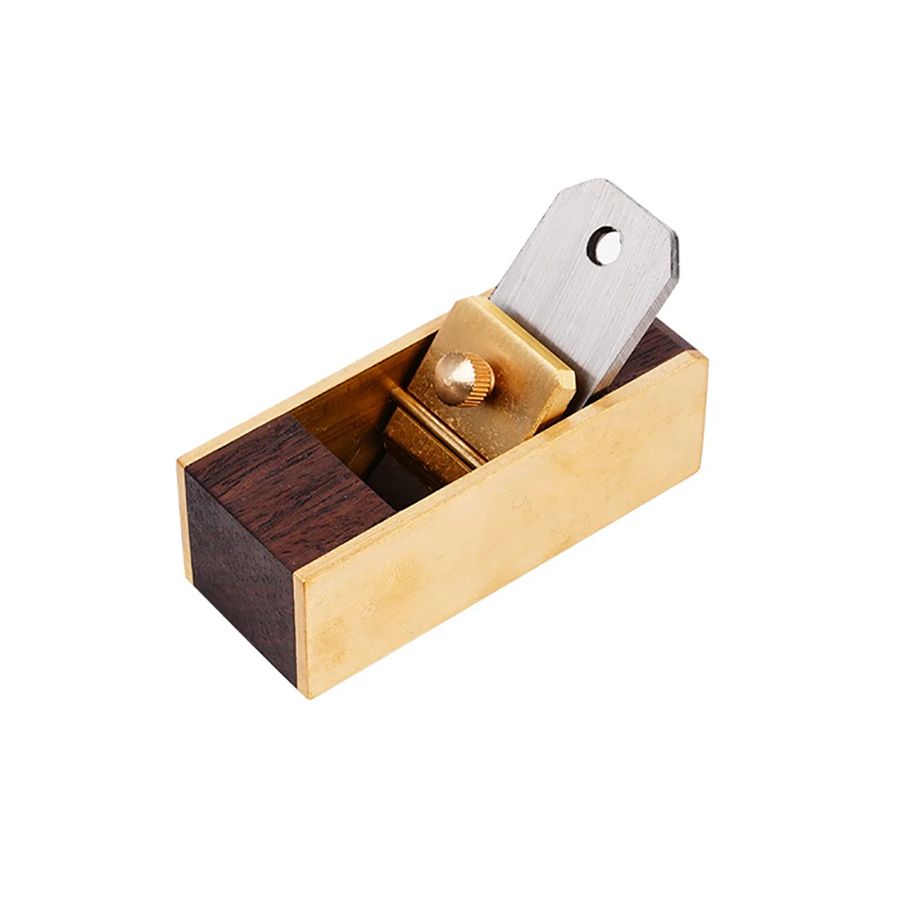 Smooth Gliding Brass Sole Woodworking Hand Plane - Compact & Adjustable