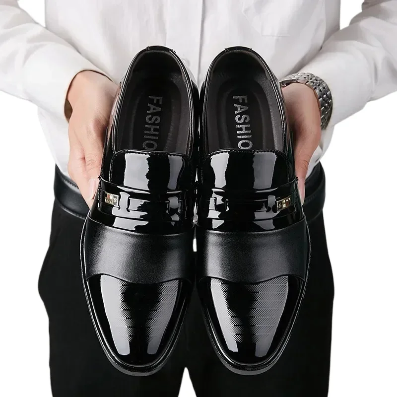 Men's Dress Leather Shoes for  Mens Classic Luxury Pointy Men Wedding Formal Oxfords Business Casual Office Work