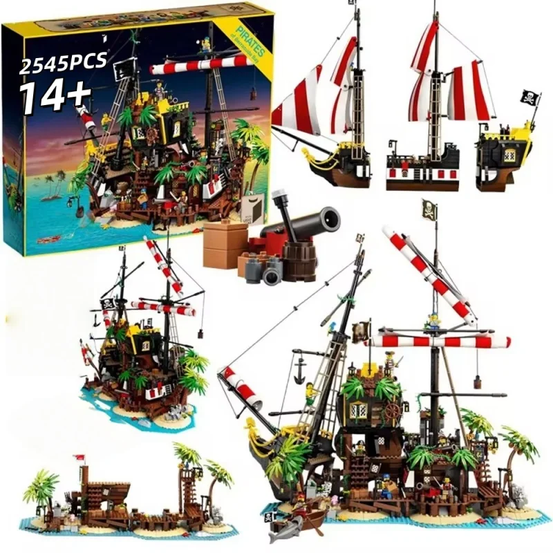 

2026new Pirates of Barracuda Bay Model 698998 2545Pcs Building Blocks Bricks Kid Birthday Christmas Gifts Compatible 21322