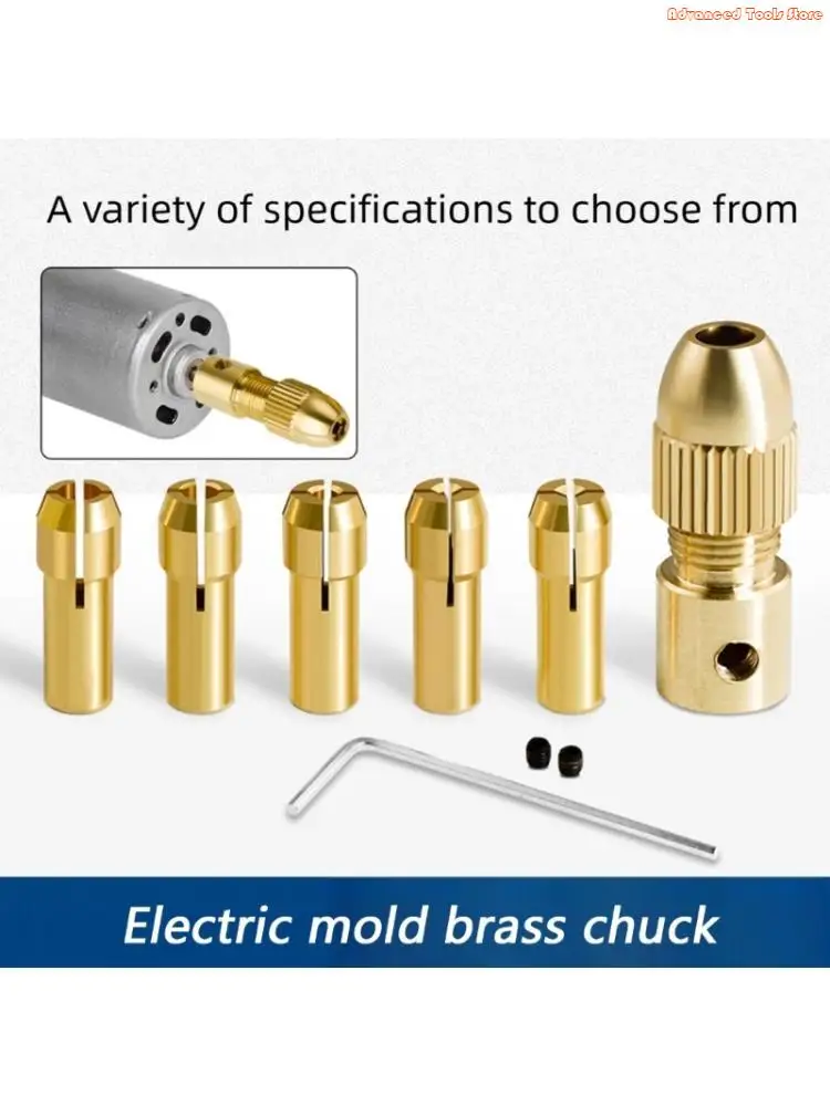 

6Pcs Drill Chuck Collet Set 0.5-3mm Replacement Drill Keyless Bit Chuck Rotary Tool Quick Changing Adapter W91B