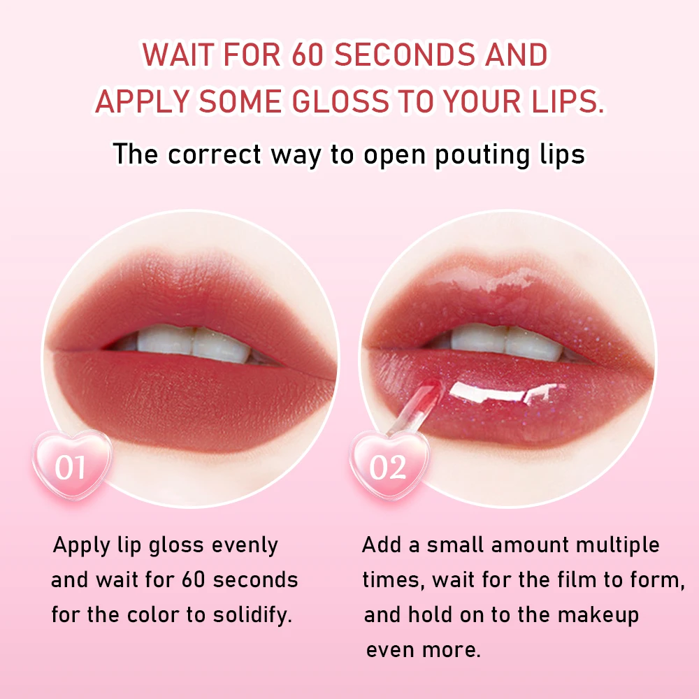 Brillant à lèvres mat 2 en 1, Double extrémité, Transparent, hydratant, huile, brillant, liquide scintillant, brillant miroir