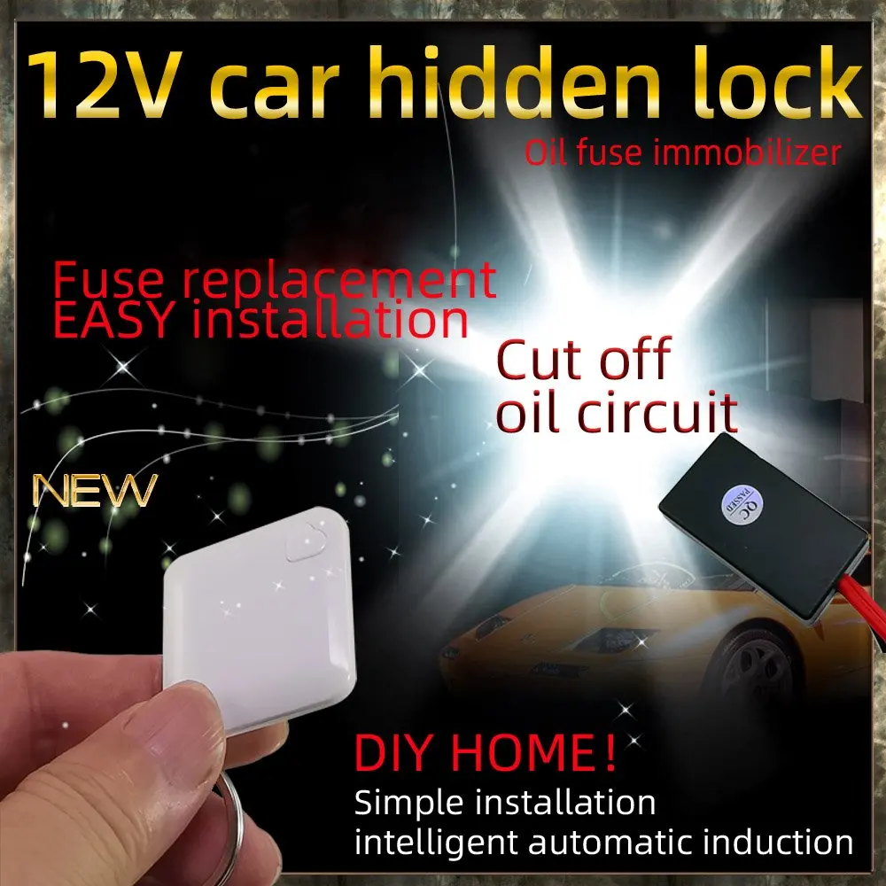 

12V M506 immobilizer system For Gasline Car Motorcycle Anti-theft Device Engine Lock Anti-robbery System Circuit Cut Off