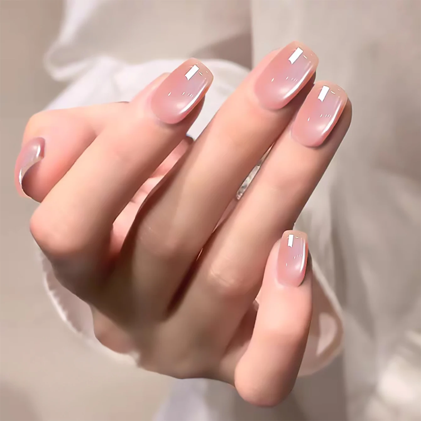 ยาทาเล็บเจลลายตาแมว 1 ชิ้น PSK ฤดูร้อน ฤดูใบไม้ร่วง ยอดนิยม ลิ้นจี่ ฟองสบู่ สีใส ขาว นู้ด ชมพู ลูกปัดแก้ว สำหรับตกแต่งเล็บ