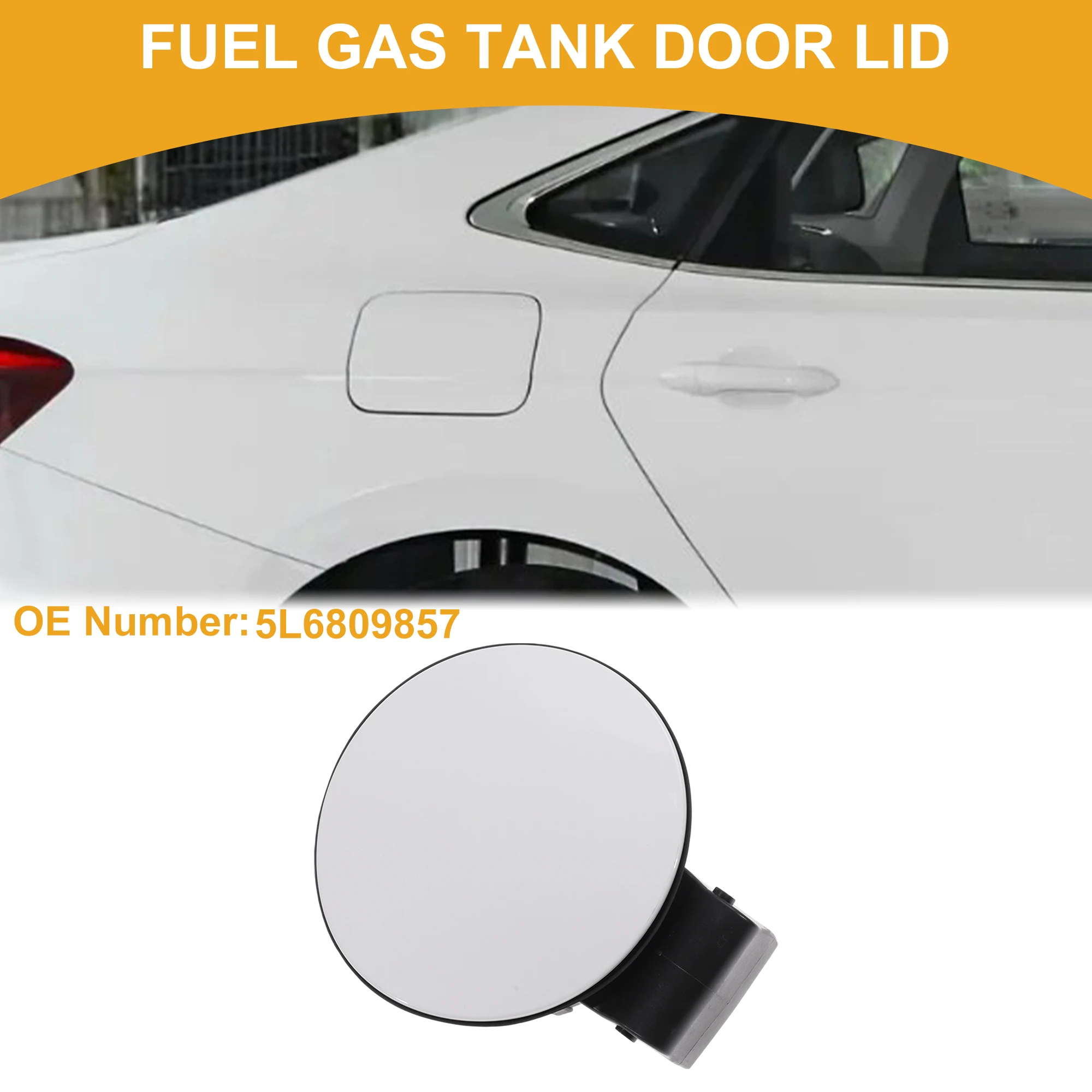

UXCELL Fuel Tank Door Cap for Skoda Yeti 2013 Bolt Type No.5L6809857 White ABS