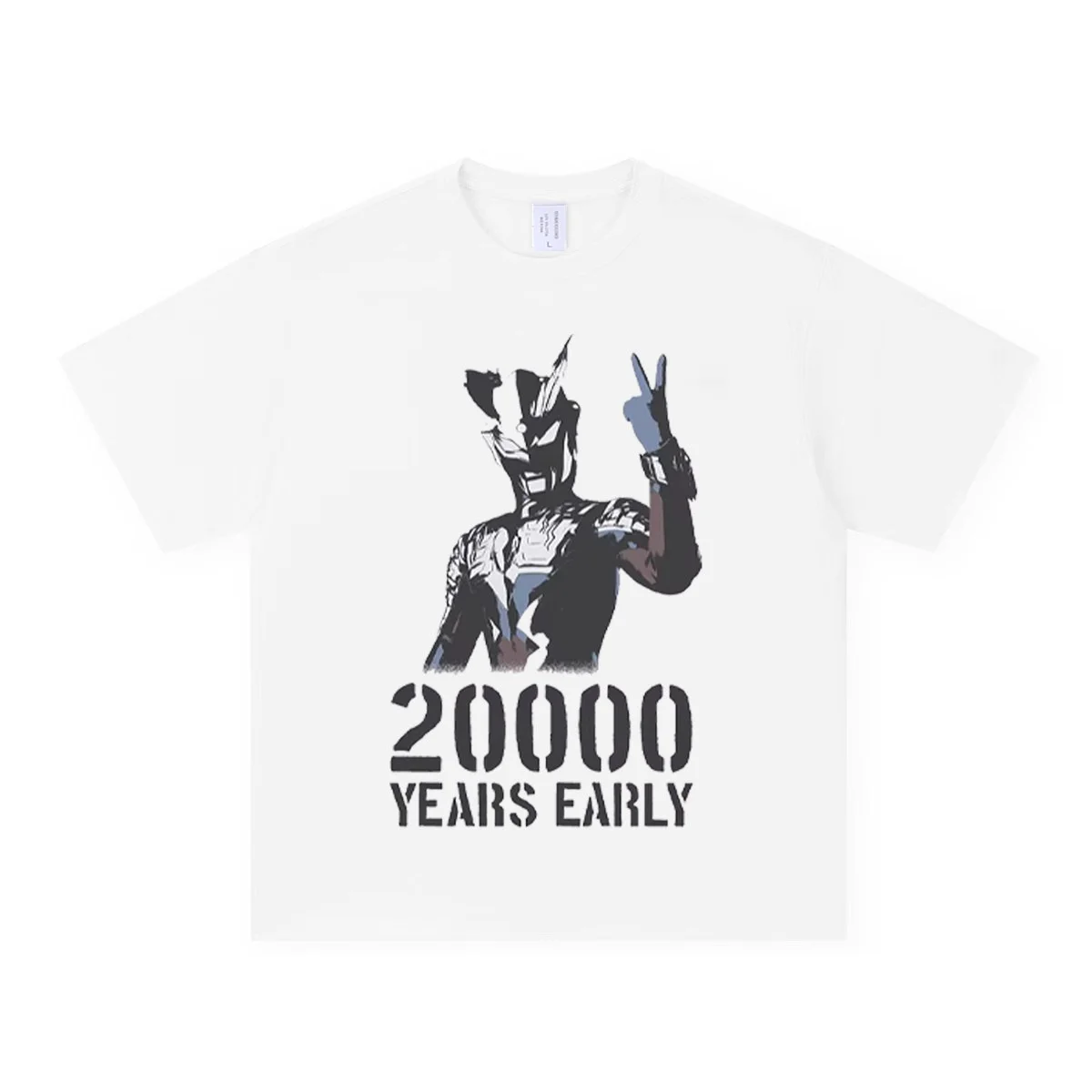 2026 Summer Ultraman Zero 20000 Years Early Print Cotton T-shirt Oversized Unisex Casual Tee for Die-hard Fans