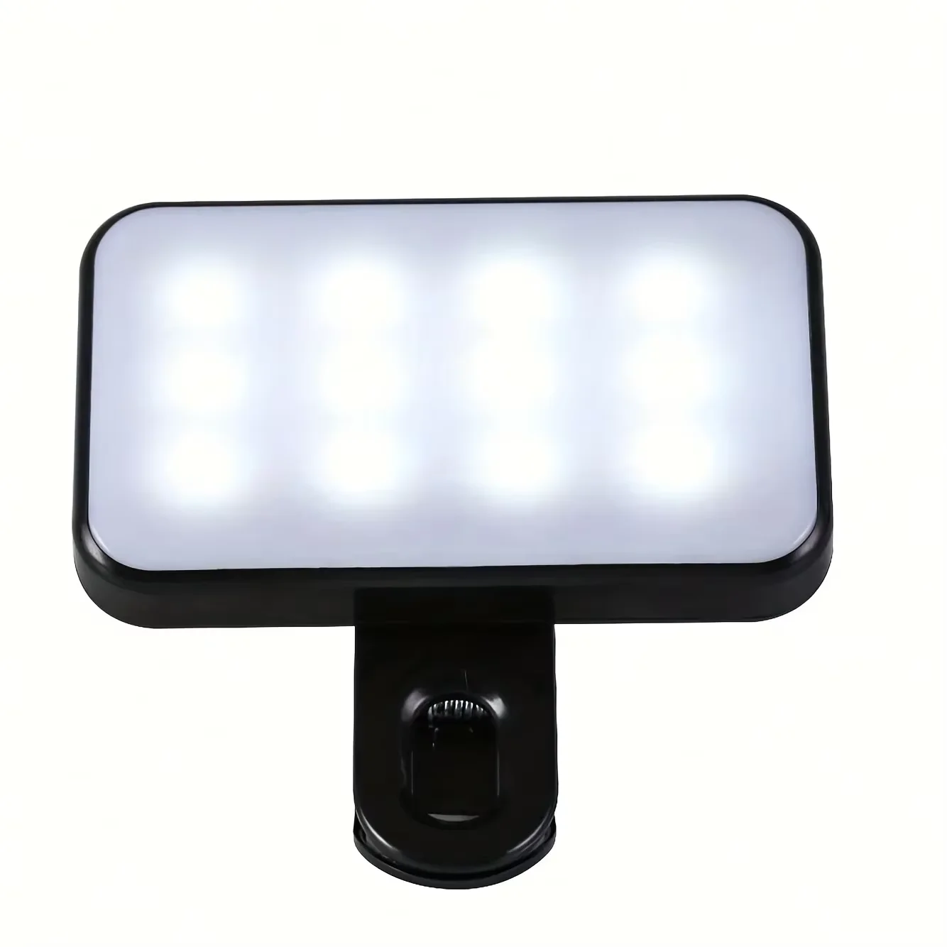 Clip On Selfie Fill Light, Rechargeable Mini Portable LED Lamp, 3 Modes Adjustable Brightness for Phone Laptop Live Streaming