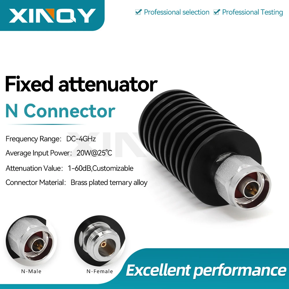 attenuateur-fixe-xinqy-n-head-1-3-6-10-20-30-40-db-50-ohms-0-4g-20w-pour-attenuation-de-signal