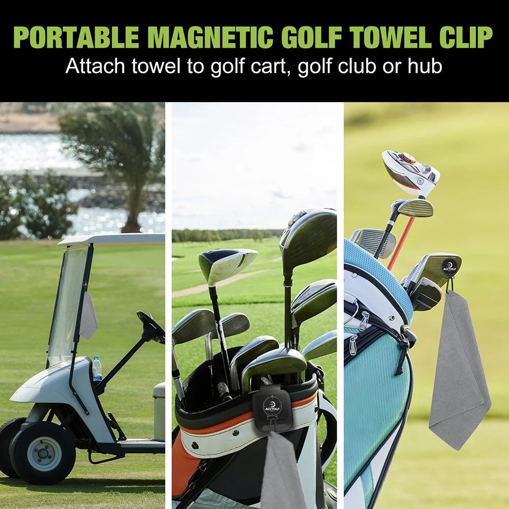 Herramienta magnética portátil para colgar golf, Clip para toalla, bolsas, palos, equipo para hombre